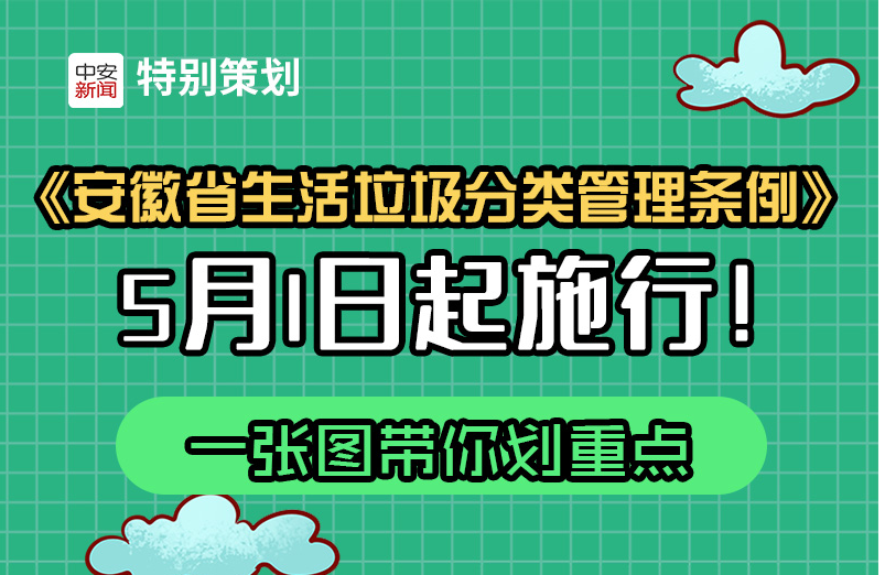 《安徽省生活垃圾分類管理?xiàng)l例》5月1日起施行！一張圖帶你劃重點(diǎn)